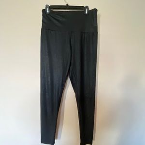 Faux leather crocodile print leggings